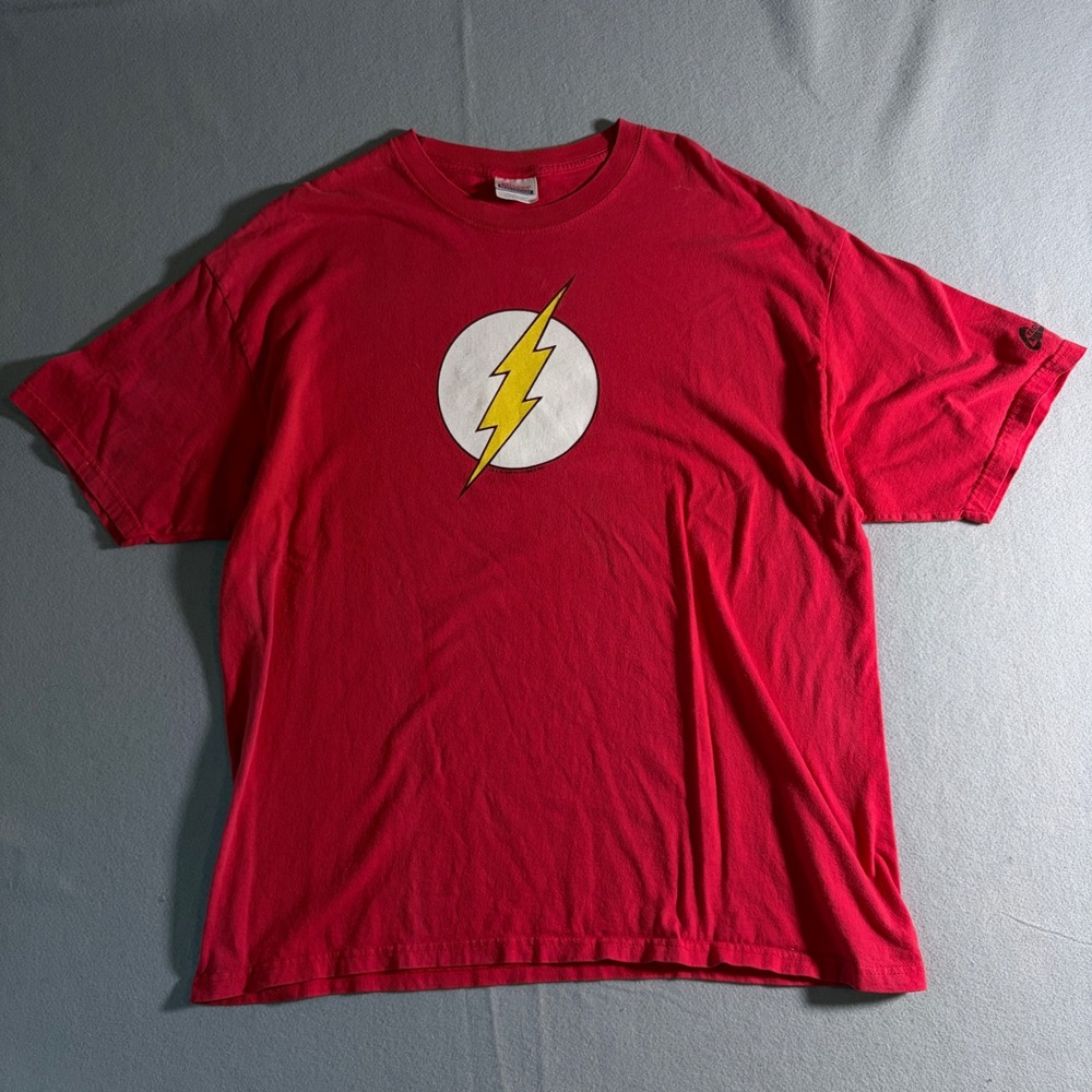 Vintage‎ 1988 DC Comics The Flash Hanes Heavyweight T-Shirt Red Mens XL Graphic